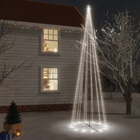 Kúp alakú karácsonyfa 1134 hideg fehér LED-del 230 x 800 cm