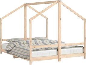 vidaXL tömör fenyőfa gyerekágykeret 2 x (80 x 200) cm