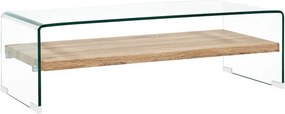 vidaXL átlátszó edzett üveg dohányzóasztal 98 x 45 x 31 cm