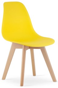 Sárga KITO szék bükkfa lábakkal