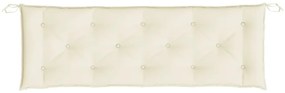 2 db krémfehér oxford szövet kerti padpárna 150 x 50 x 7 cm