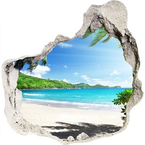 3d-s lyuk vizuális effektusok matrica Seychelles strand nd-p-61788906