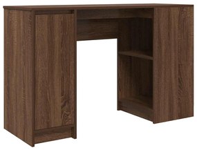 barna tölgyszínű szerelt fa íróasztal 120x42x76 cm