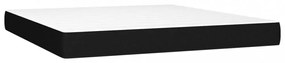 fekete szövet rugós ágy matraccal 160x200 cm