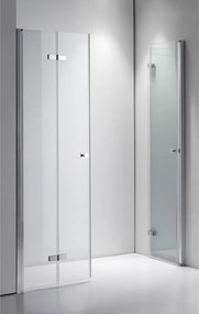 Stuxi Verona Big 180 cm széles aszimmetrikus kétszárnyú csukló zuhanyajtó (70+110 cm), 6 mm vízlepergető üveggel, króm profillal, 195 cm magas