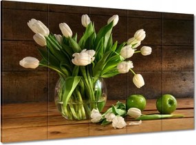 Vászonkép 100x70 Tulipán csokor Váza