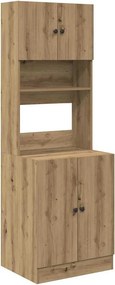 vidaXL Konyhai vitrin polcokkal 2 pcs Artisan tölgy 60 x 50 x 180 cm