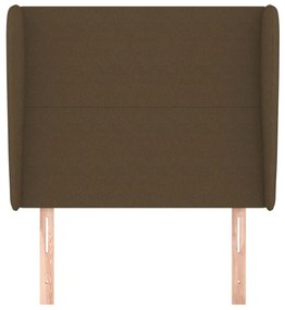 sötétbarna szövet fejtámla szárnyakkal 93 x 23 x 118/128 cm