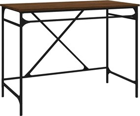 vidaXL barna tölgyszínű szerelt fa és vas íróasztal 100x50x75 cm