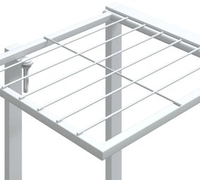 fehér vas virágtartó állvány kerekekkel 94,5 x 24,5 x 91,5 cm