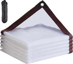 3x4m Kerti Terasz Ponyva Növényekhez Vízálló Átlátszó Szemek