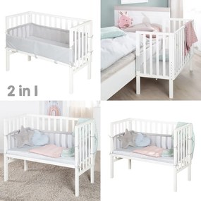 Fehér babaágy 90x45 cm – Roba