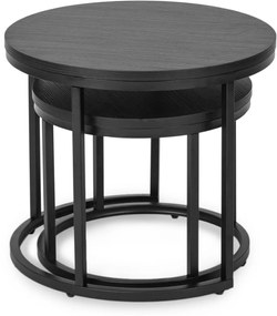 Dohányzóasztal szett fekete Színben. MANU