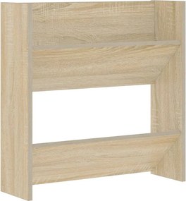 vidaXL sonoma-tölgyszínű forgácslap fali cipősszekrény 60 x 18 x 60 cm