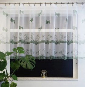 Mg Függöny háló Fehér Masni Zöld AD13 300x155cm kész Bt