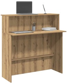 recepciós pult kézműves tölgy 100x50x103,5 cm szerelt fa
