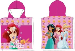 Disney Hercegnők Royal Sparkle strand törölköző poncsó 50x100 cm (Fast Dry)