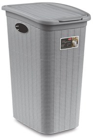 STEFANPLAST Elegance szennyeskosár 36 L, szürke