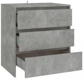 betonszürke szerelt fa tálalószekrény 70x41x75 cm