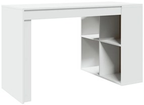 fehér szerelt fa irodai asztal 123,5 x 73,5 x 75 cm