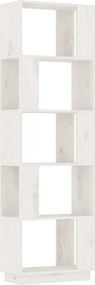 vidaXL fehér tömör fenyőfa könyvszekrény/térelválasztó 51x25x163,5 cm
