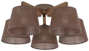 Brilagi - Felületre szerelhető csillár LATTE SABIA 5xE27/15W/230V fenyő/barna