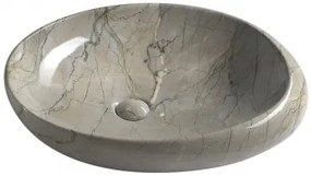 DALMA kerámiamosdó, 68x44x16,5cm, szürke márvány (MM313)