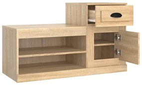 sonoma tölgy színű szerelt fa cipőszekrény 100x42x60 cm