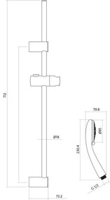 Cersanit S952-004 zuhanyszett csapteleppel + MILLE mosdó csaptelep, króm