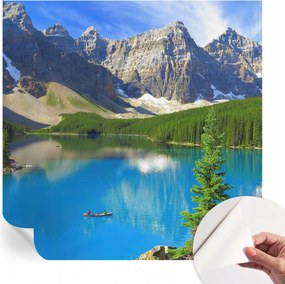 Öntapadós tapéta Fali furnér 3D hatás Hegyi tó 250x250 cm