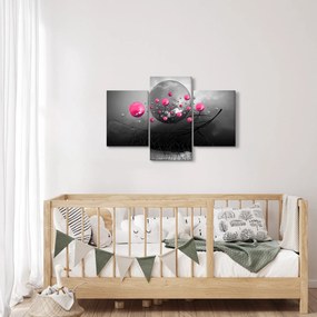 Rózsaszín absztrakt gömbök képe (90x60 cm)
