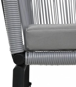 2 db antracitszürke PE rattan kerti szék