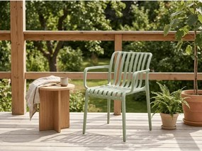 Műanyag szék TREGO karfával, zöld