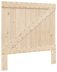 tömör fenyőfa ágykeret fejtámlával 100 x 200 cm