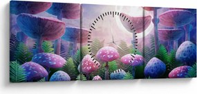 Kép - Gomba teliholdkor, grafika (órával) (90x30 cm)