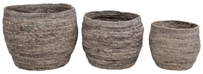 Tivoli kosarak, kukoricalevél, szürke, 3 db