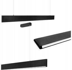 Modern Lineáris Függőlámpa Slim Fekete Led 30W Meleg Szín 3000K