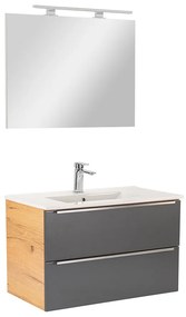 Vario Trim 80 komplett fürdőszoba bútor tölgy-antracit