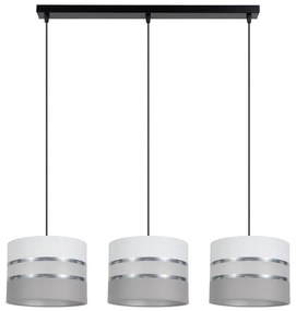 Csillár zsinóron CORAL 3xE27/60W/230V fehér/szürke