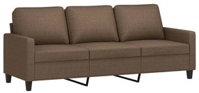 vidaXL 3 személyes barna szövetkanapé 180 cm