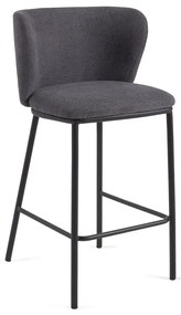 Sötétszürke bárszék (ülésmagasság 65 cm) Ciselia – Kave Home