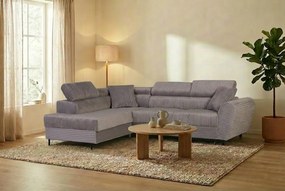 Bal oldali, ággyá alakítható sarokkanapé TIL Világosszürke