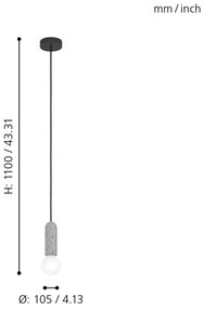 Eglo 39831 - Csillár zsinóron GIACONECCHIA 1xE27/40W/230V