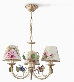 Csillár láncon CAMELLIA 3xE14/40W/230V rózsaszín