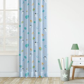 Goldea gyerek pamut függöny - űrhajósok az űrben 140x150 cm