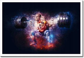 Poszterek keretben 60x40 Súlyemelés Erő