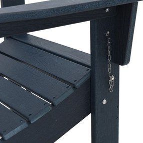 Összecsukható Adirondack Székek 2 db Tengerészkék 74.5x80.5x90 cm HDPE