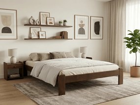 ADA ágy 120 x 200 cm, tölgyfa Ágyrács: Lamellás ágyrács, Matrac: Deluxe 10 cm matrac