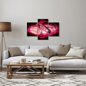 Rózsaszín fraktálos kép (90x60 cm)
