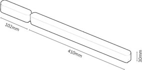 Rabalux 70205 - Tápegység lámpákhoz sínrendszerben LiTrack 180W/24V 10,2+41 cm